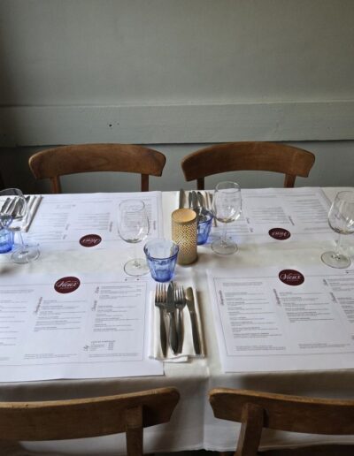 Gedekte tafel van Bistro Vieux in Hilversum